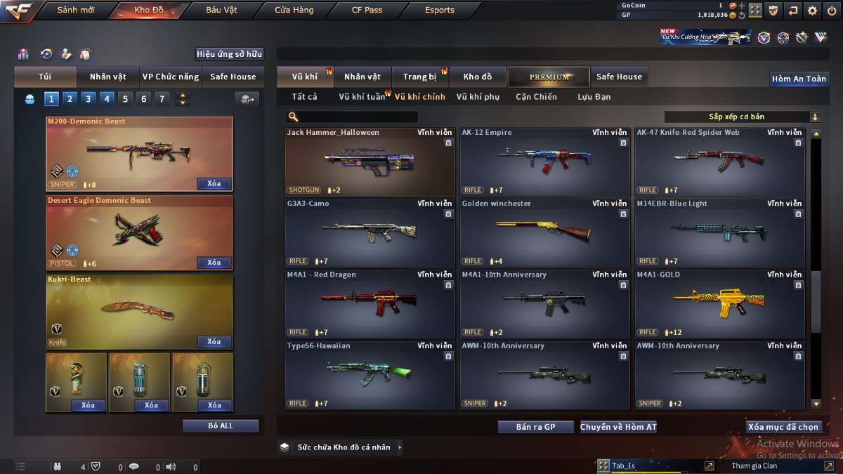 shop acc cf uy tin gia re